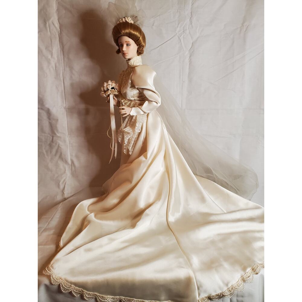 21 inch Porcelain Doll in Wedding Dress